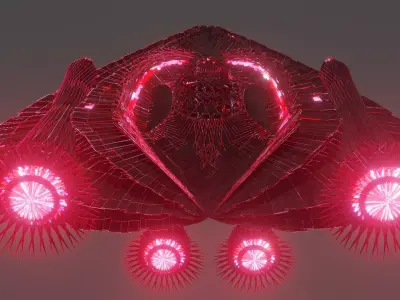 Dark Spaceship-Capital Ship 3D model