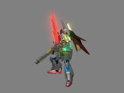 Attacker Gundam 7 3D model