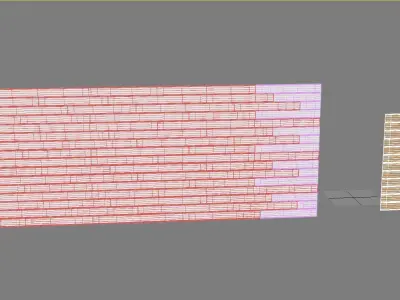 Modular 8K Shiplap Wall - 2 Models 3D model