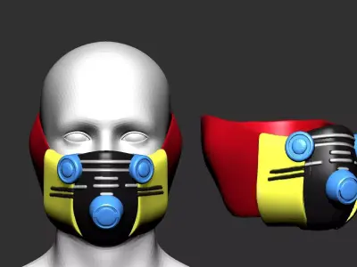 gas mask helmet high poly sculpt 3d printable  3D model order