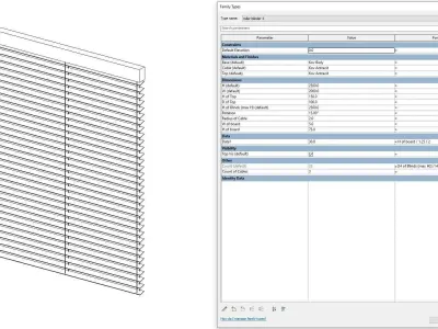 Roller Blinds - Full Parametric Revit Family 3D model