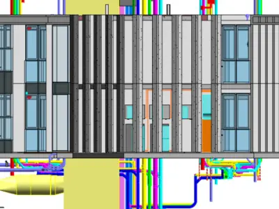 Revit MEP All System with unit floorplate Project Model   3D model