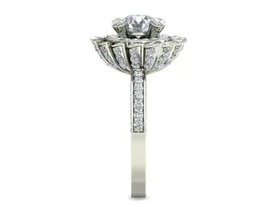 Women Ring  Render 3dm STL OBJ FBX Details 3D print model 124