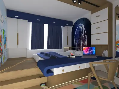 Bedroom Interior 3D model 63