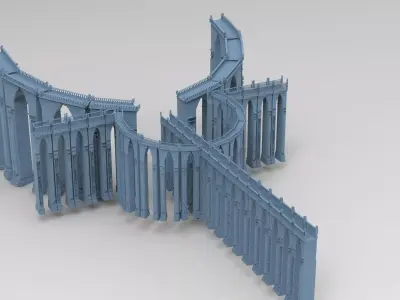 Final fantasy inspired Stairs  3D model
