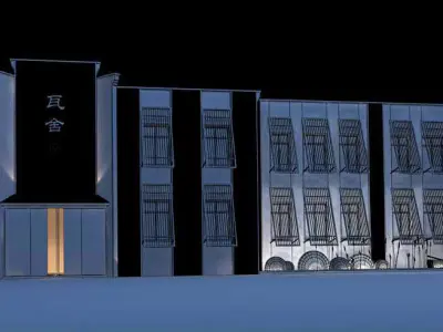Business Restaurant - Coffee - Banquet  04 3D model