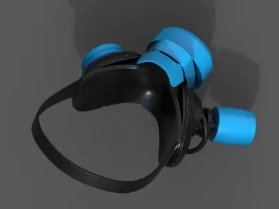 Gas mask helmet 3d safety isolated fantasy  Low-poly 3D model