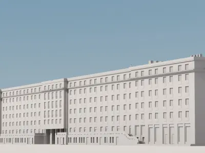 Eastern European Building 009 Low-poly 3D model