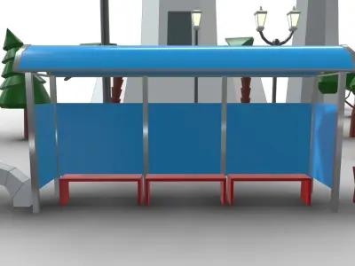 City Asset Pack - Cartoon - Low Poly 3D model