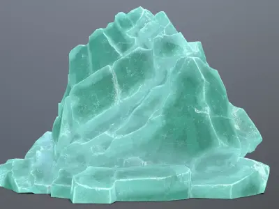 Ice Mountain Low-poly 3D model get