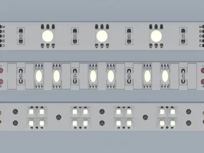 LED Strip Low-poly 3D model