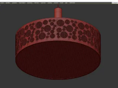  Italian Brass Pendant Light Low-poly 3D model