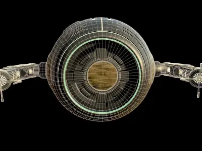 Sci-Fi Repair Drone Low-poly 3D model