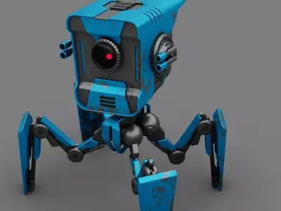SPIDER DROID  rigged character 3D model buy
