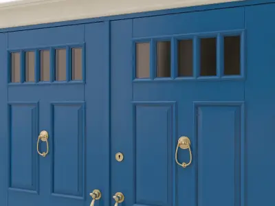 Entrance classic door 18 3D model