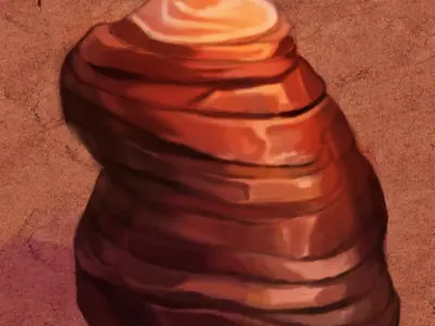 Desert - Mountain - Wind Stone 03 3D model