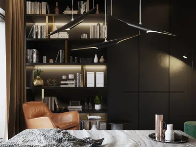 Bedroom Interior Scene for Cinema 4D and Vray 3D model