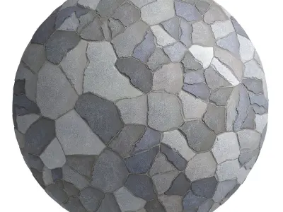 Ston Wall Material 1 - By 3 Color - Pbr By Sbsar - 4k Texture