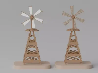 Cartoon Windmill 3D model