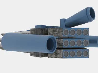 TX-500 Spaceship  Low-poly 3D model