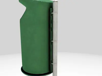 Trashcan trash can 3D model