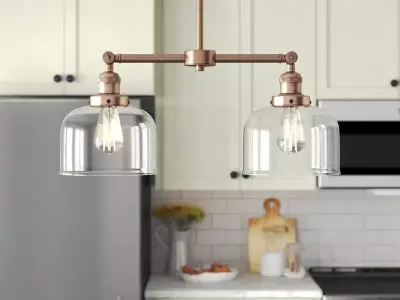 Frederica Light Kitchen Island Linear Pendant 3D model