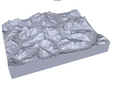 Kangchenjunga Mountain India Nepal 3D model