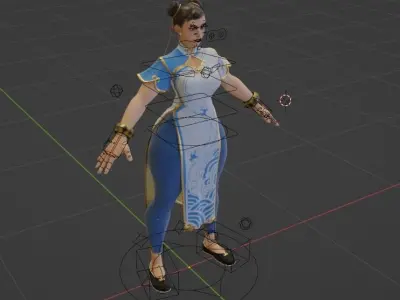 Chun Li Street Fighter  3D model