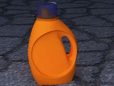 Liquid detergent bottle 3D model