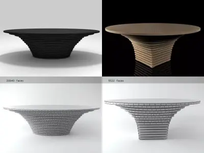 Palermo circular table 3D model