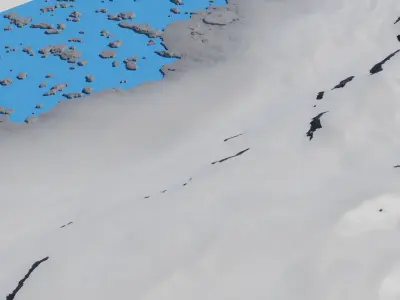 Landscape Ice Scape Low-poly 3D model