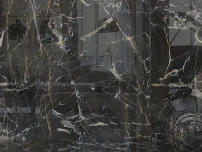 Wall Tiles Museum Laurent Black 160x320 Set 1 Texture
