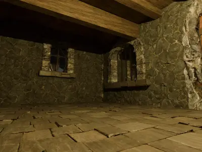 The Hearthstone Bakery   Medieval 3D Asset Low-poly 3D model