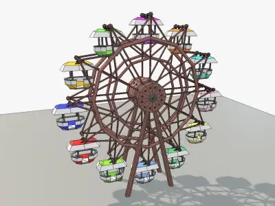 Fantasy Ferris Wheel Low-poly 3D model