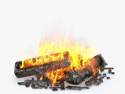 Bonfire v2 Low-poly 3D model