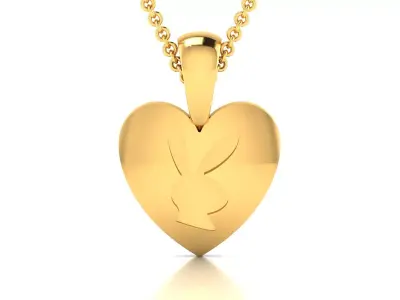 Women Heart Pendant 3dm STL OBJ FBX Render Details 3D print model order