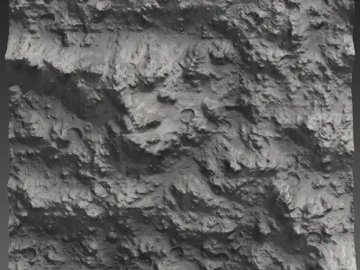 Large-Scale Moon Environment Low-poly 3D model