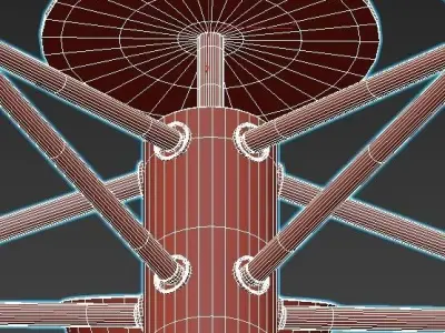 laconica ceiling light with five lights 3D model