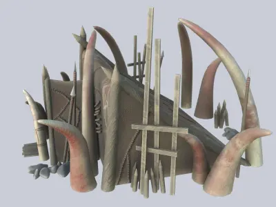 Orc house Low-poly 3D model get
