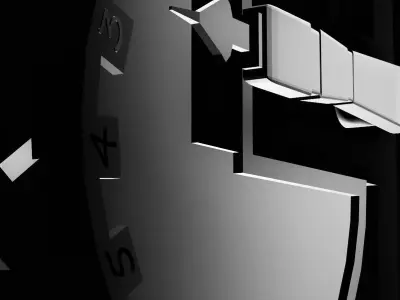 Door 3D with cross Low-poly 3D model