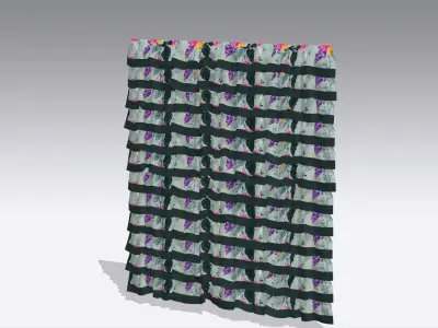 Curtain Low-poly 3D model
