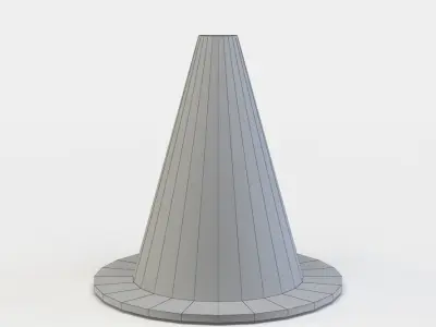 Road cone Low-poly 3D model shop