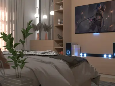moderm bedroom  3D model