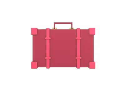 Briefcase v1 005 Low-poly 3D model