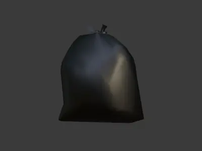 Lowpoly gameready Garbage bag V2 Free low-poly 3D model