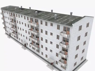 Soviet Khrushchev Low-poly 3D model