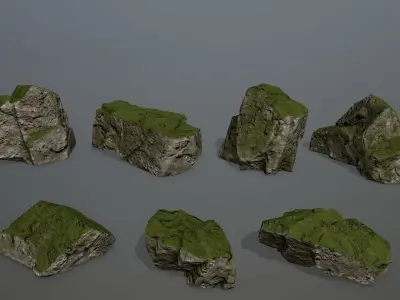 Rock Set 13 Low-poly 3D model