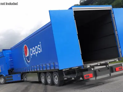  Electric Truck with PepsiCo Trailer Rigged 