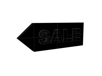 SALE Tag v1 002 Low-poly 3D model