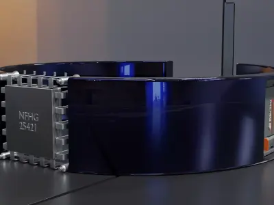 Low Poly Sci-Fi Bracelet R2 Low-poly 3D model